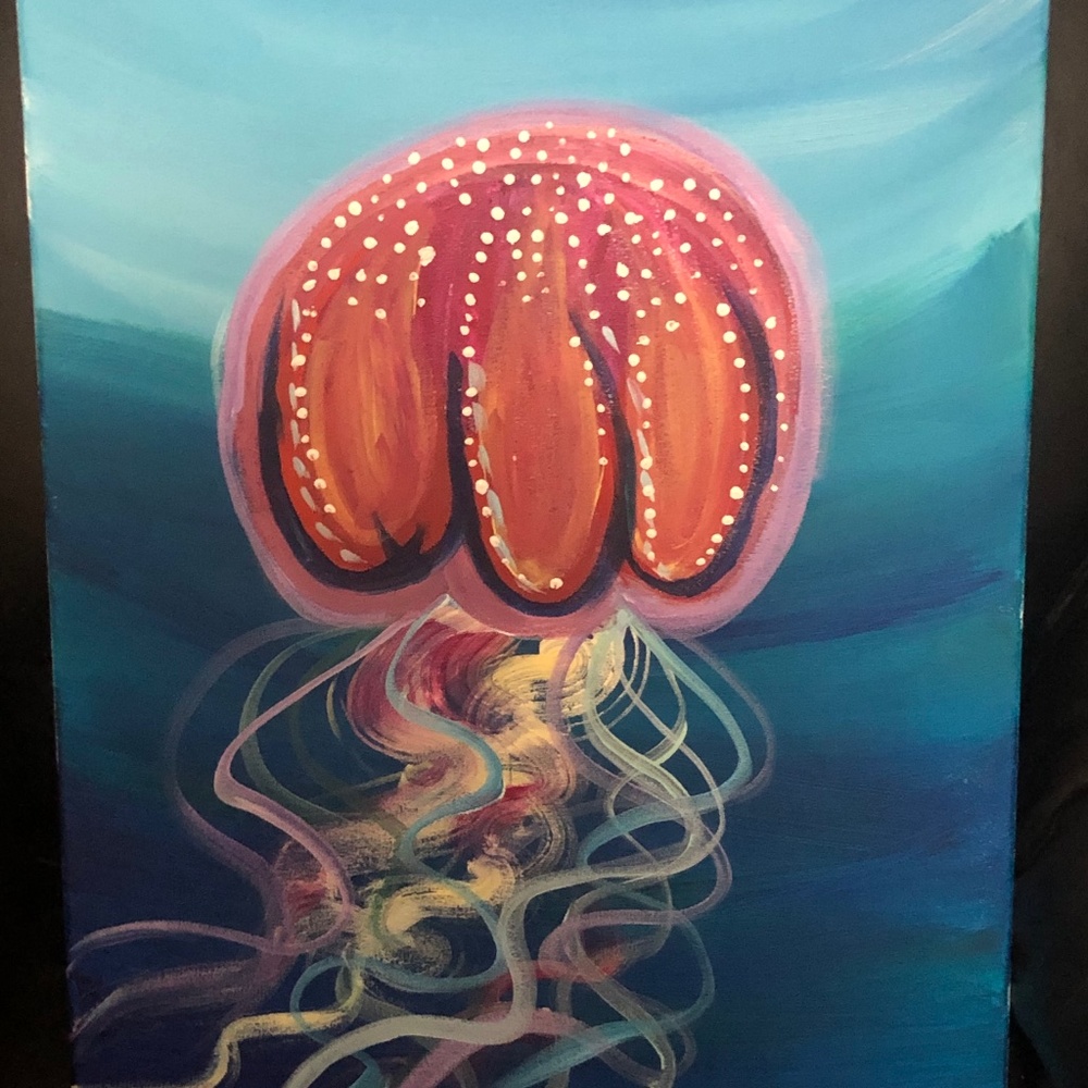 Original jellyfish acrylic painting